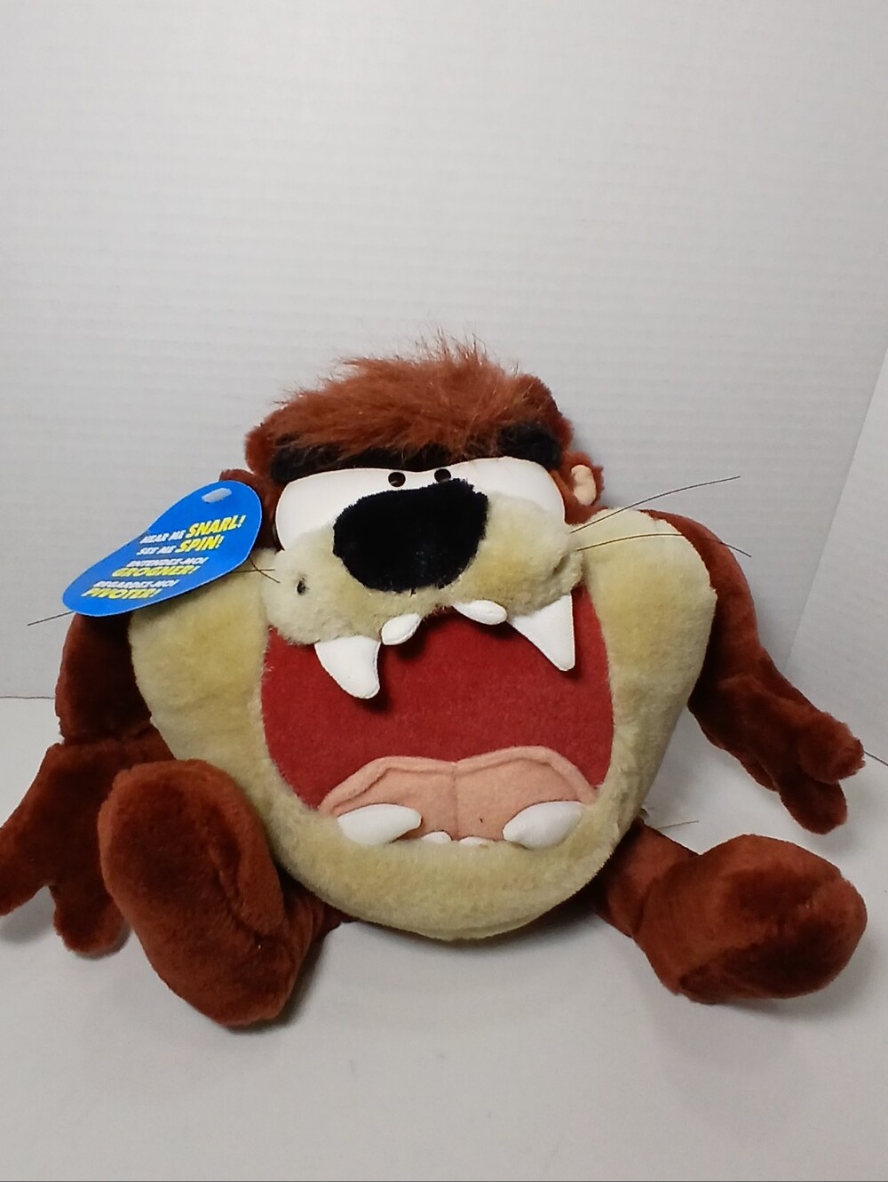 VTG 1997 Plush Taz Looney Tunes Talking Vibrating Tazmanian Devil New With Tags